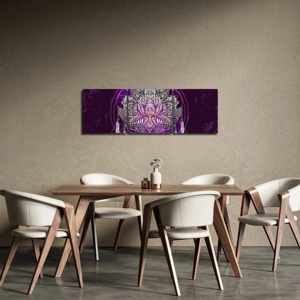 Tablou - Lotus (cu ceas) (90x30 cm)