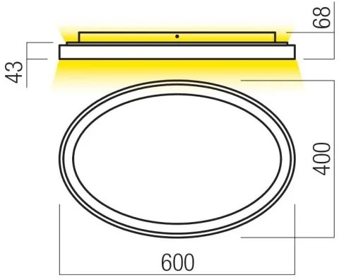 Redo 01-3808 - Plafonieră LED dimabilă NOBU LED/60W/230V, neagră