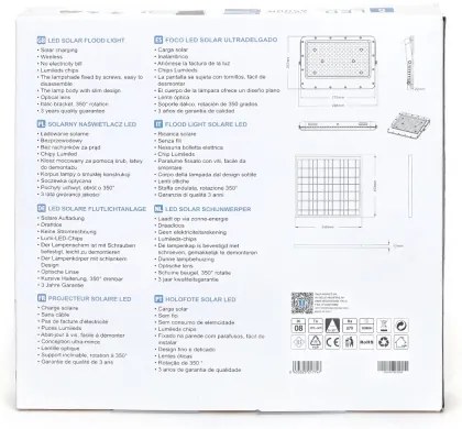 Aigostar - Proiector solar LED reglabil 200W/3,4V IP65 cu telecomandă