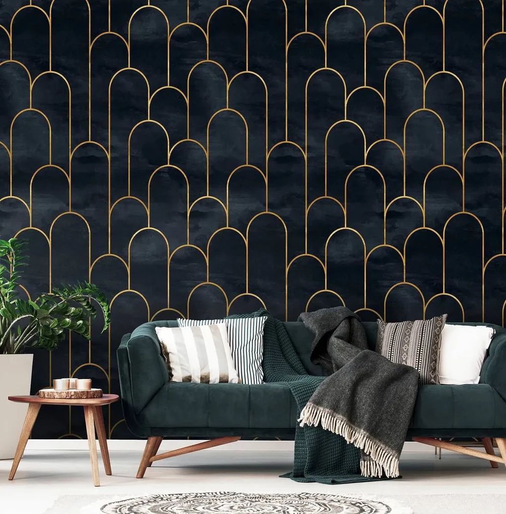 Fototapet - Glamour - motiv auriu (152,5x104 cm), în 8 de alte dimensiuni noi