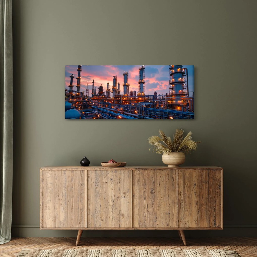 Tablou - Instalație industrială (120x50 cm)
