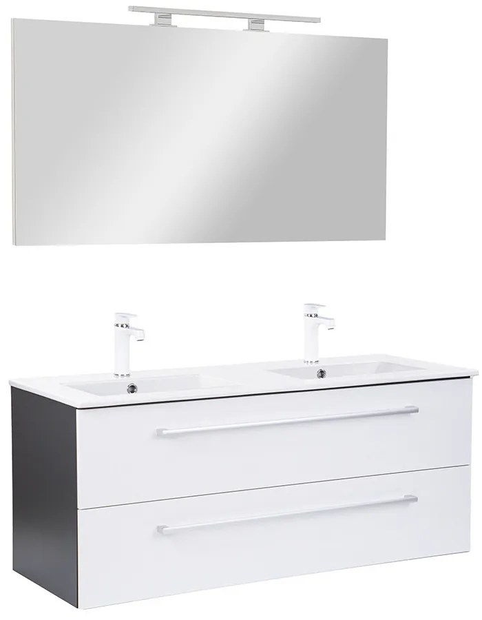 Mobilier complet de baie Vario Clam 120 antracit-alb