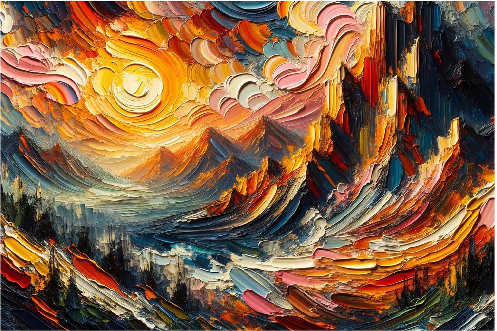 Tablou - Munte acoperit de soare (90x60 cm)