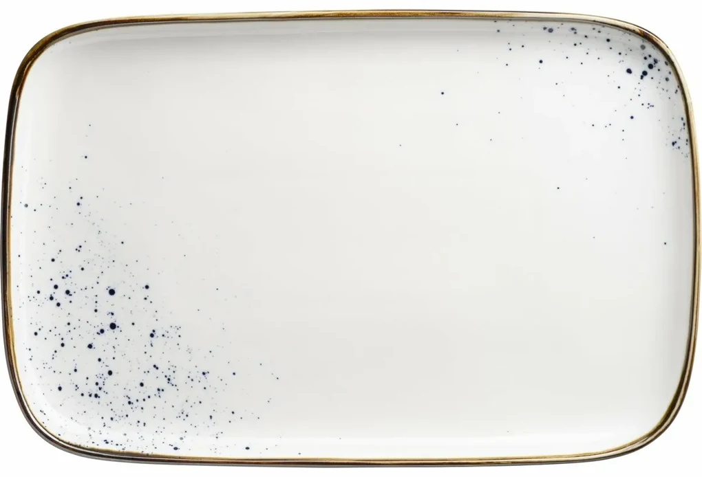 Mäser Tavă dreptunghiulară Pintar Puncte albastrealbe 30 x 20 x 2 cm, L