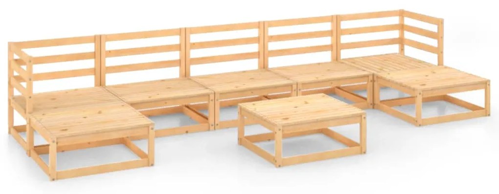 3076079 vidaXL Set mobilier de grădină, 8 piese, lemn masiv de pin