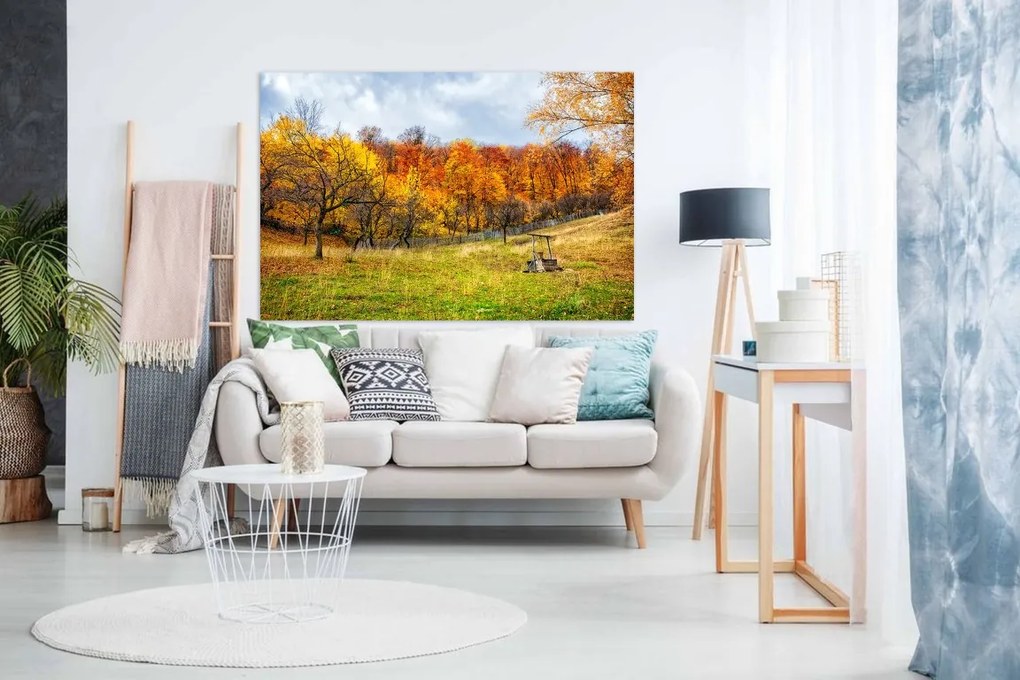 Tablou canvas Peisaj Toamna pe deal - 100x60cm