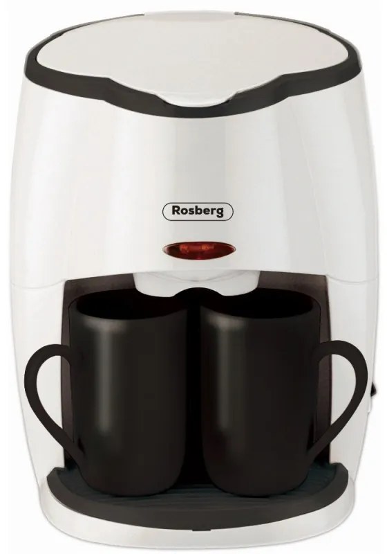 Resigilat: Aparat de cafea cu 2 cesti Rosberg R51170A, 450W, 250 ml, Auto. aproape alb