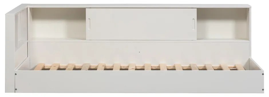 Pat alb din lemn de pin fără somieră 90x200 cm Carter – WOOOD