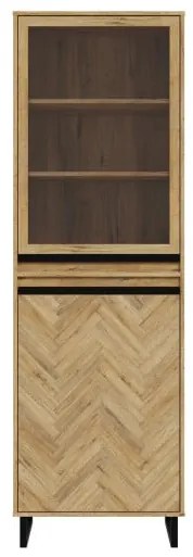 Vitrina Solletico Stejar Bartex Si Stejar Spica, 63.4 Cm
