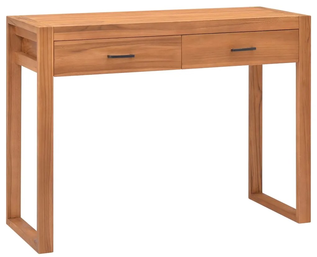325270 vidaXL Birou cu 2 sertare, 100x40x75 cm, lemn de tec