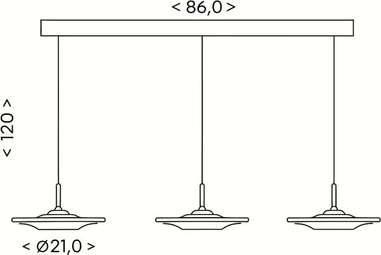 Brilagi - Lustra suspendată pe cablu VERANO, 3x LED/15W/230V