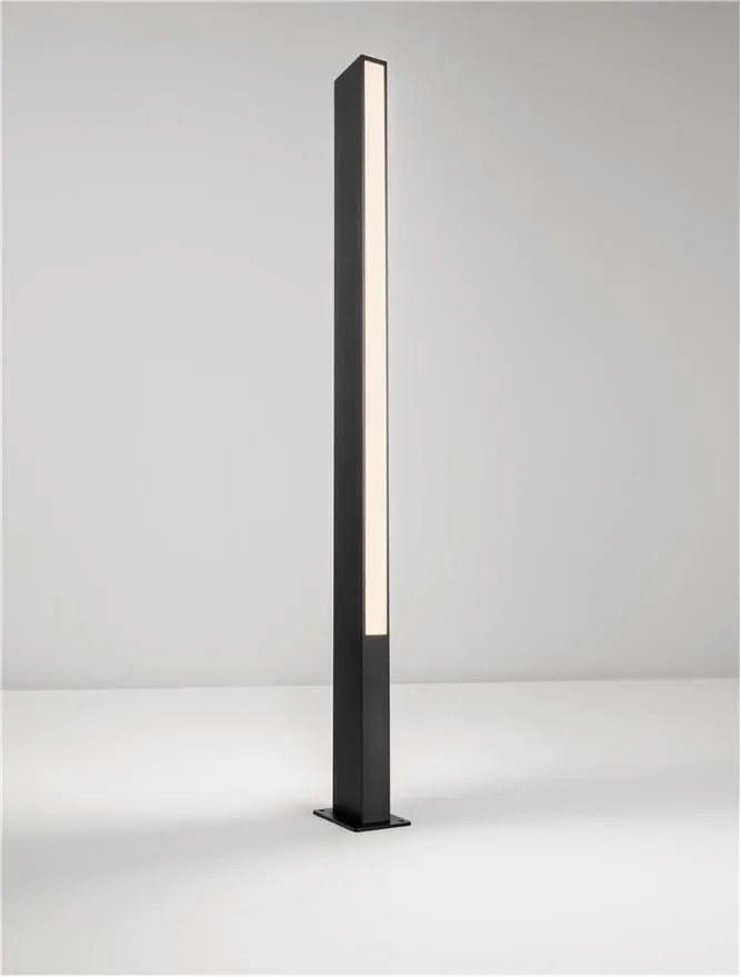 Stalp negru de exterior LED IP65 Stor H-100cm