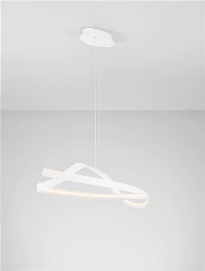 Lustra suspendata LED CCT OLIA aluminiu alb