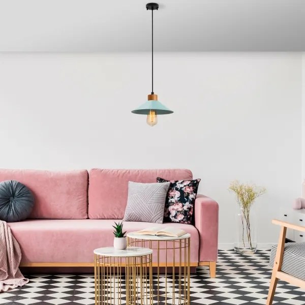 Pendul cu cablu MANAVGAT, 1x E27, 40 W, 230 V, albastru/maro