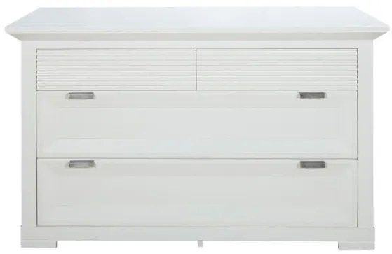 Comoda Cu 4 Sertare Verona Bianco Alb , 125.8 Cm