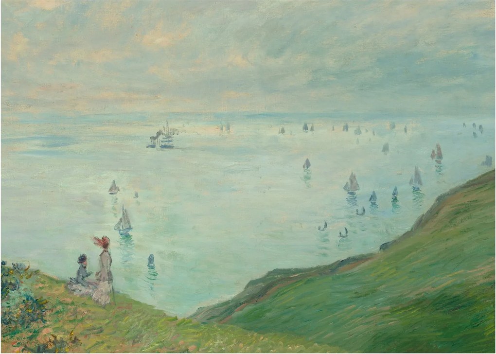 Tablou - Henri Fantin-Latour, Cliffs at Pourville, reproducere (70x50 cm)
