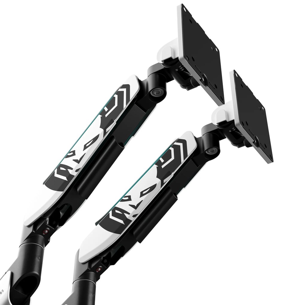 Suport dublu pentru monitoare de 49 de inchi, alb-negru X-Arm Dual RGB