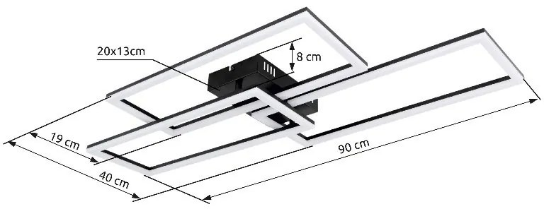 Lustra LED aplicata cu telecomanda TINY