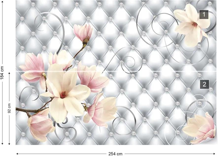 GLIX Fototapet - Magnolia Flowers Luxury Design Vliesová tapeta  - 254x184 cm