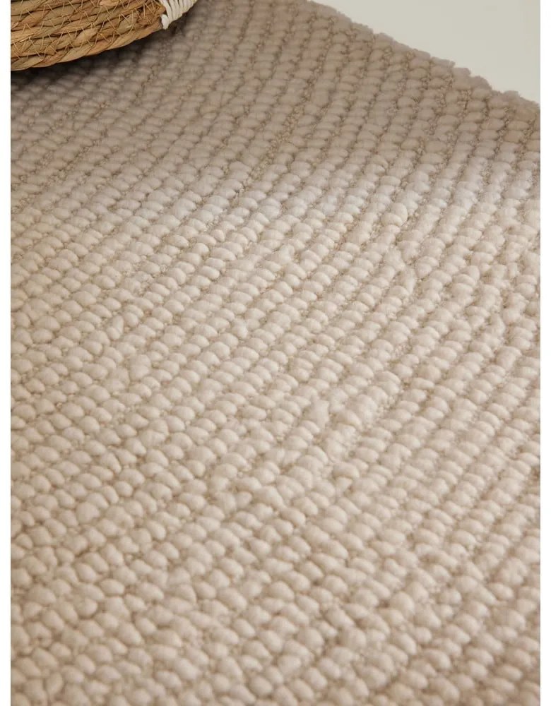 Covor în culoare naturală deschisă, țesut manual, din lână 200x300 cm Eleni Natural White – Hanse Home