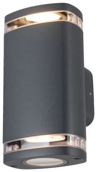 Aplică de exterior Kanlux 38887 ZEVI 2xGU10/10W/230V IP54 antracit