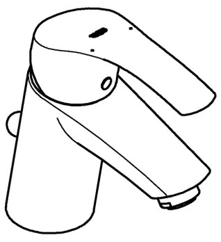 GROHE 33265002 - Baterie lavoar EUROSMART DN 15, mărimea S, crom lucios