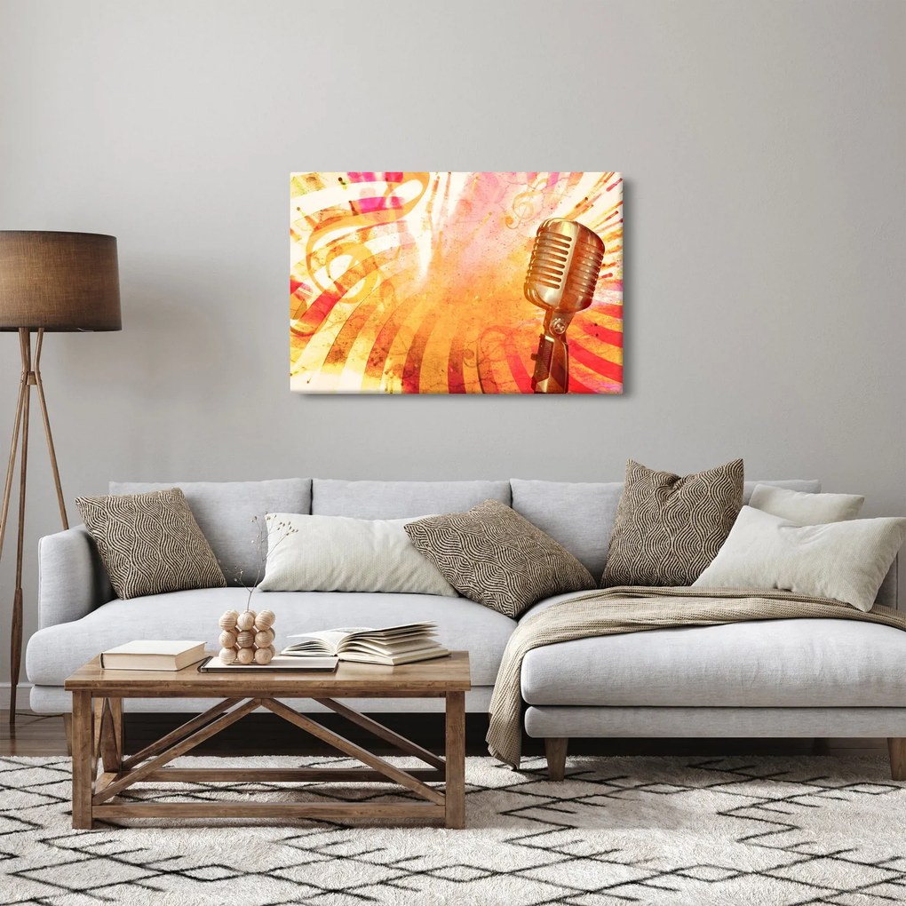 Tablou - Microfon retro (90x60 cm)