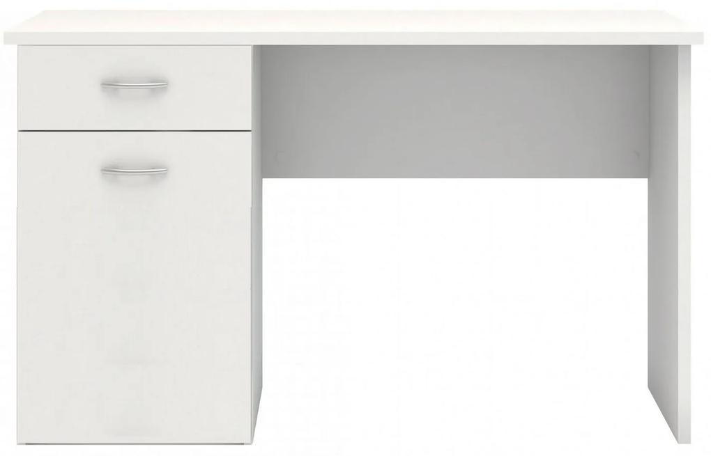 Birou Alb cu usa si sertar, 137x60x76 cm