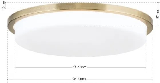 Plafoniera LED moderna LEROX 40cm alama antique