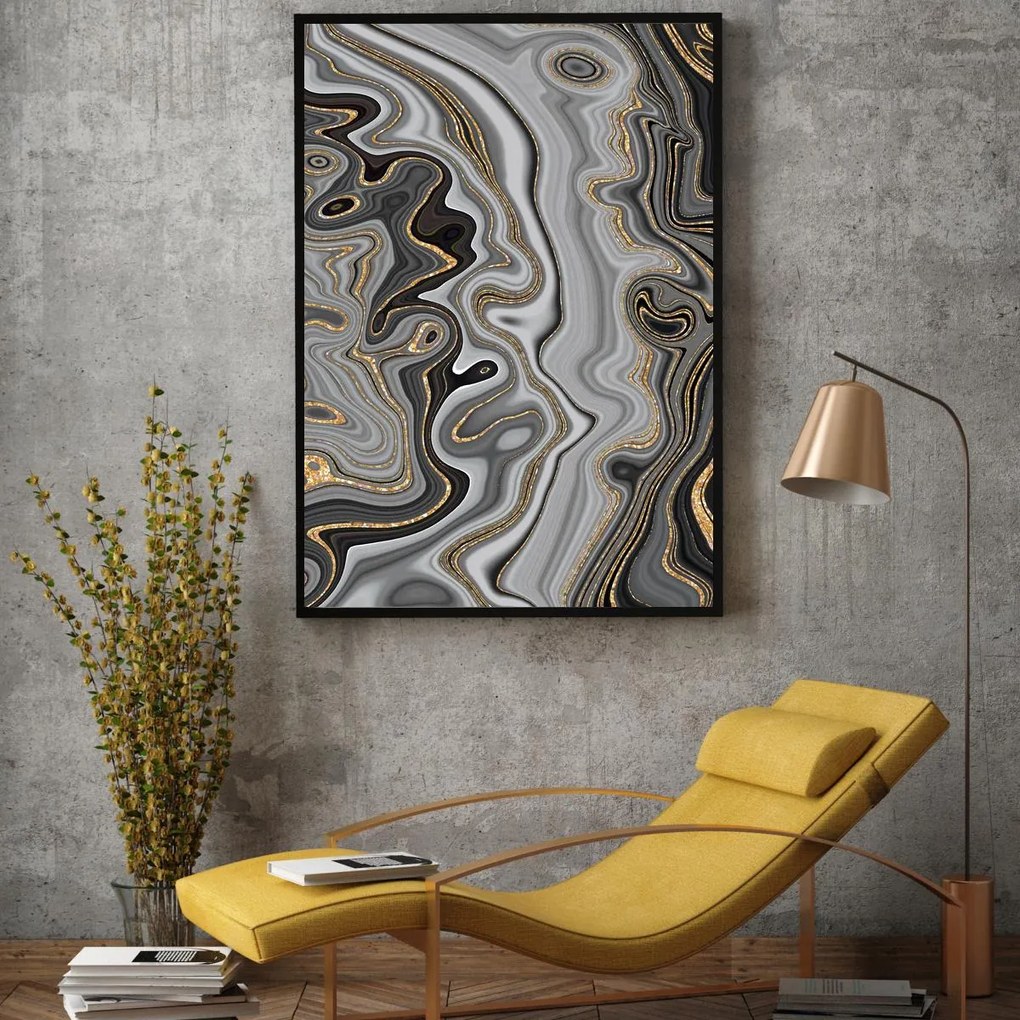 Poster - Abstracție cu linii (A4)