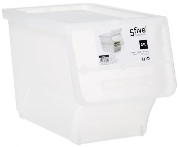 Cutie 5five, depozitare, sortare, suprapozabila, plastic, 28.5 x 46.5 x H31 cm