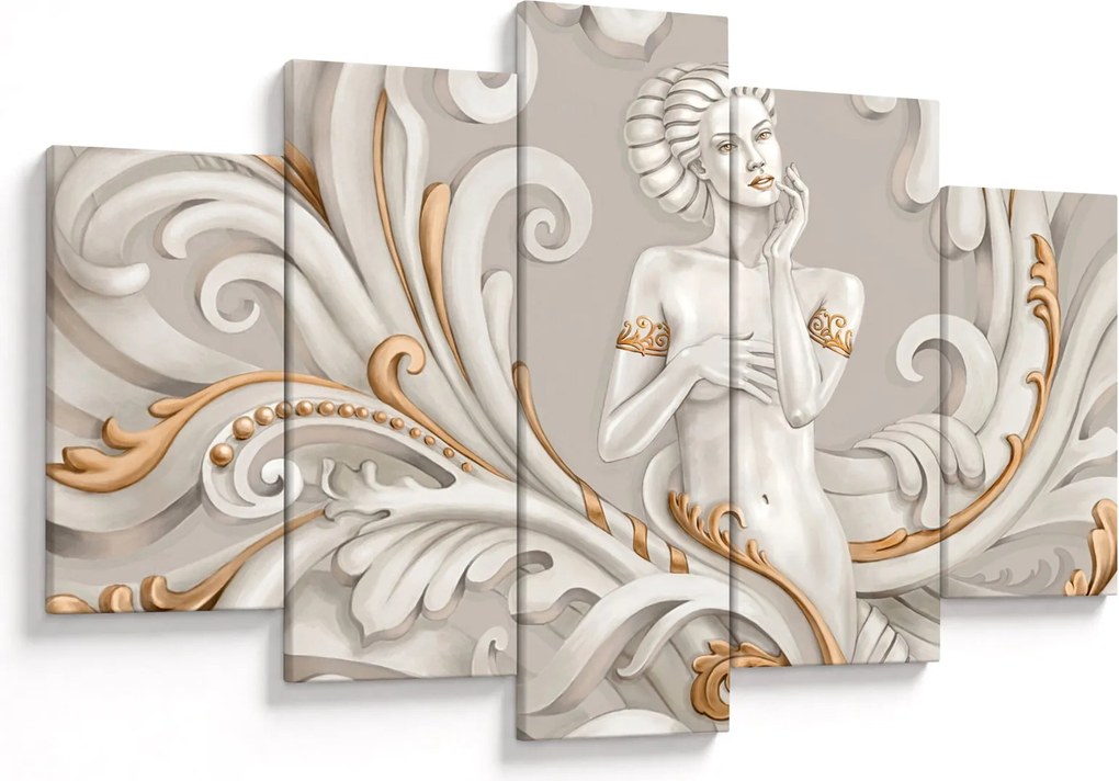 Tablou - Imagine a zeiței într-un fundal ornamental (150x105 cm)
