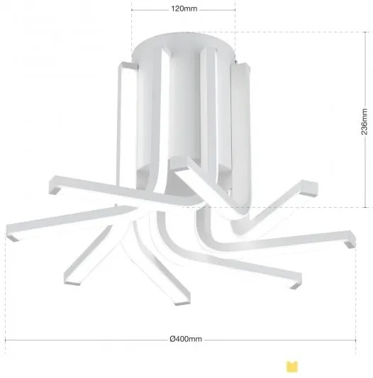 Plafoniera LED dimabila design modern Venti