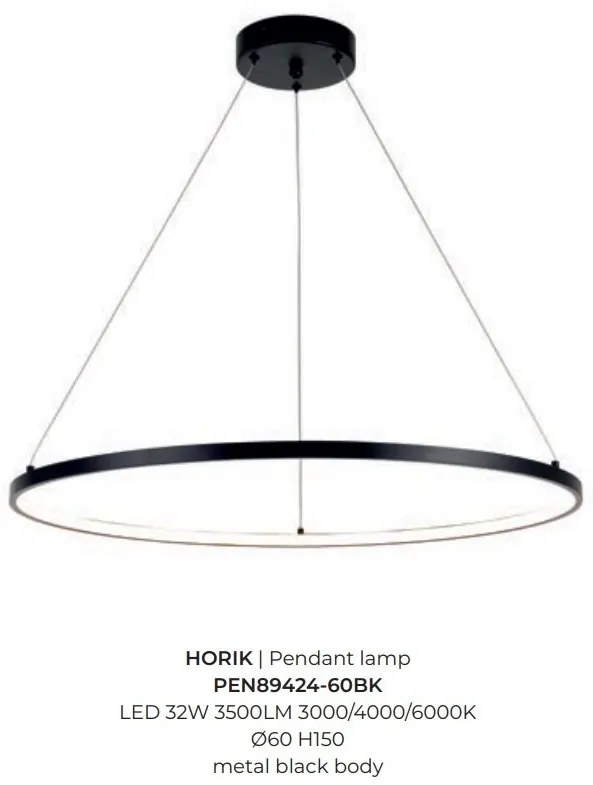 Lustra suspendata LED moderna design circular HORIK 60cm
