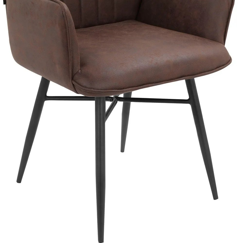 Set de scaune de sufragerie maro 2 buc. tapițat Anzo – Støraa