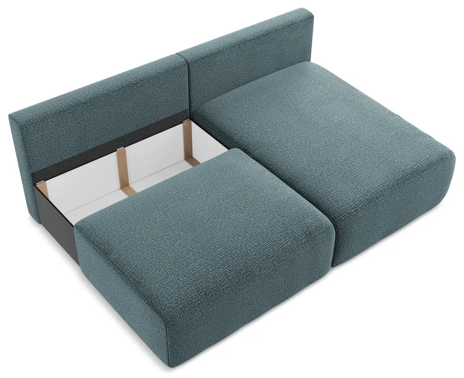 Colțar turcoaz extensibil/cu spațiu de depozitare (cu colț pe partea dreaptă) Kalena – Makamii