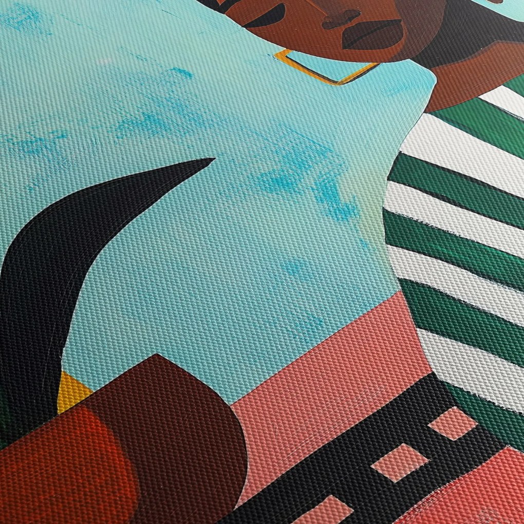 Tablou - Femeie cu floare (70x50 cm)