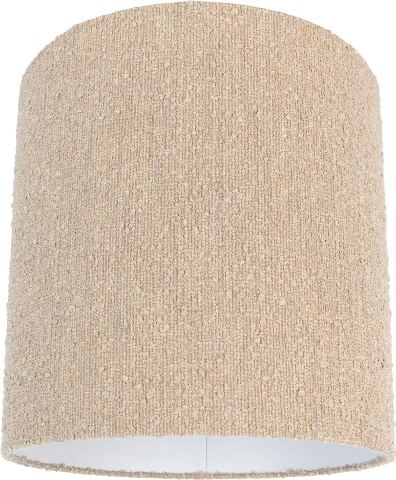 Abajur textil bej cu țesătură buclată 40/40 cm