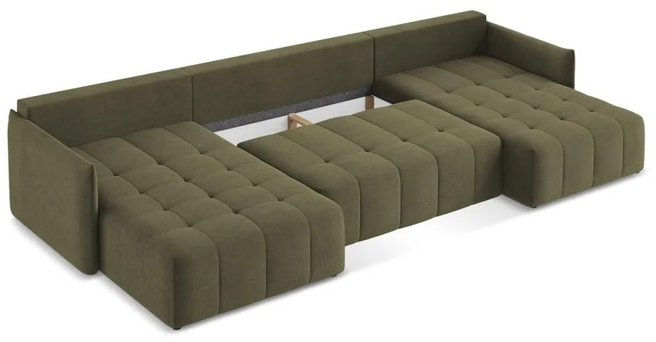 Colțar kaki extensibil/cu spațiu de depozitare (în formă de "U") Moku – Makamii