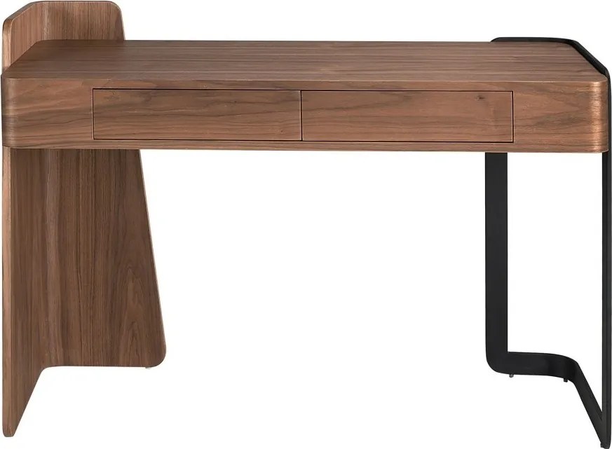Birou modern din lemn furniruit Walnut