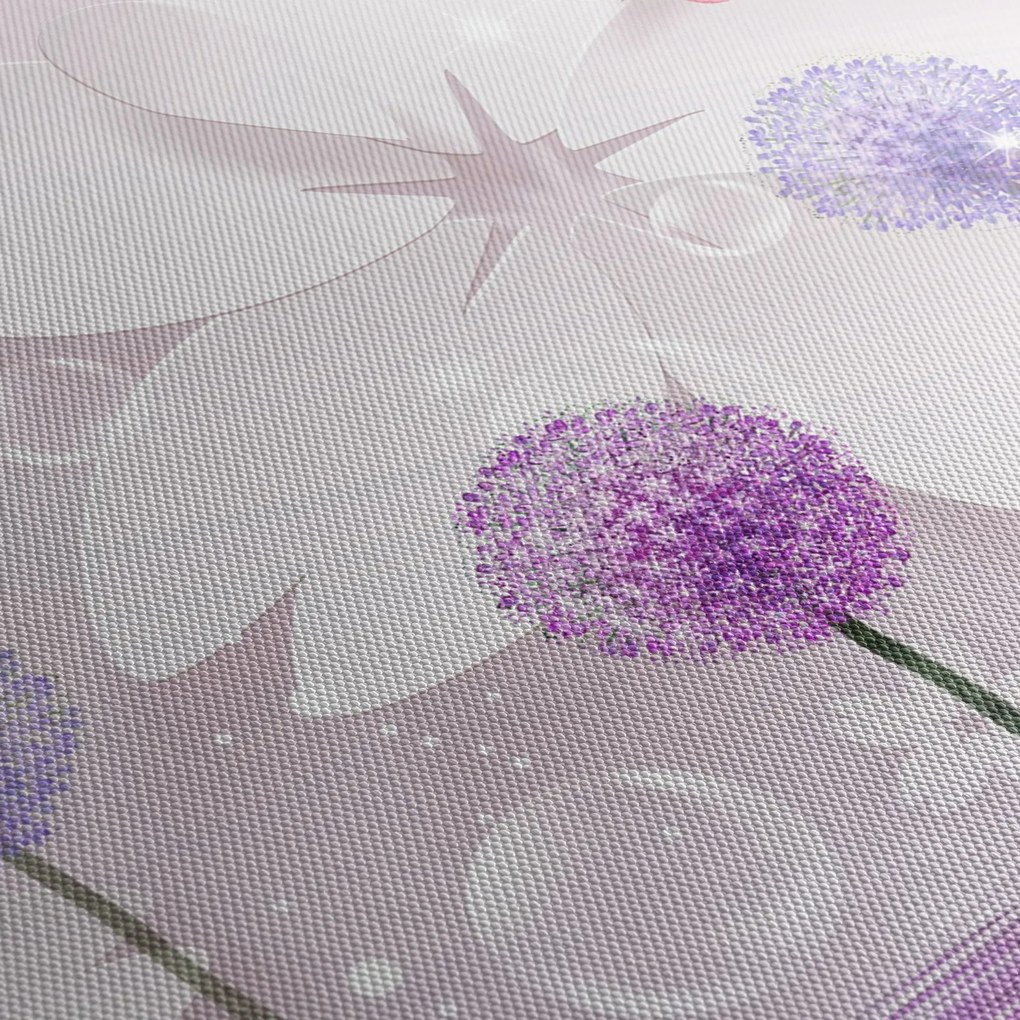 Tablou - Pe râul florilor (cu ceas) (90x30 cm)