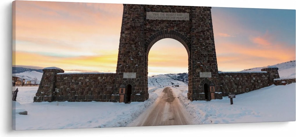 Tablou cu poarta, Yellowstone (120x50 cm)