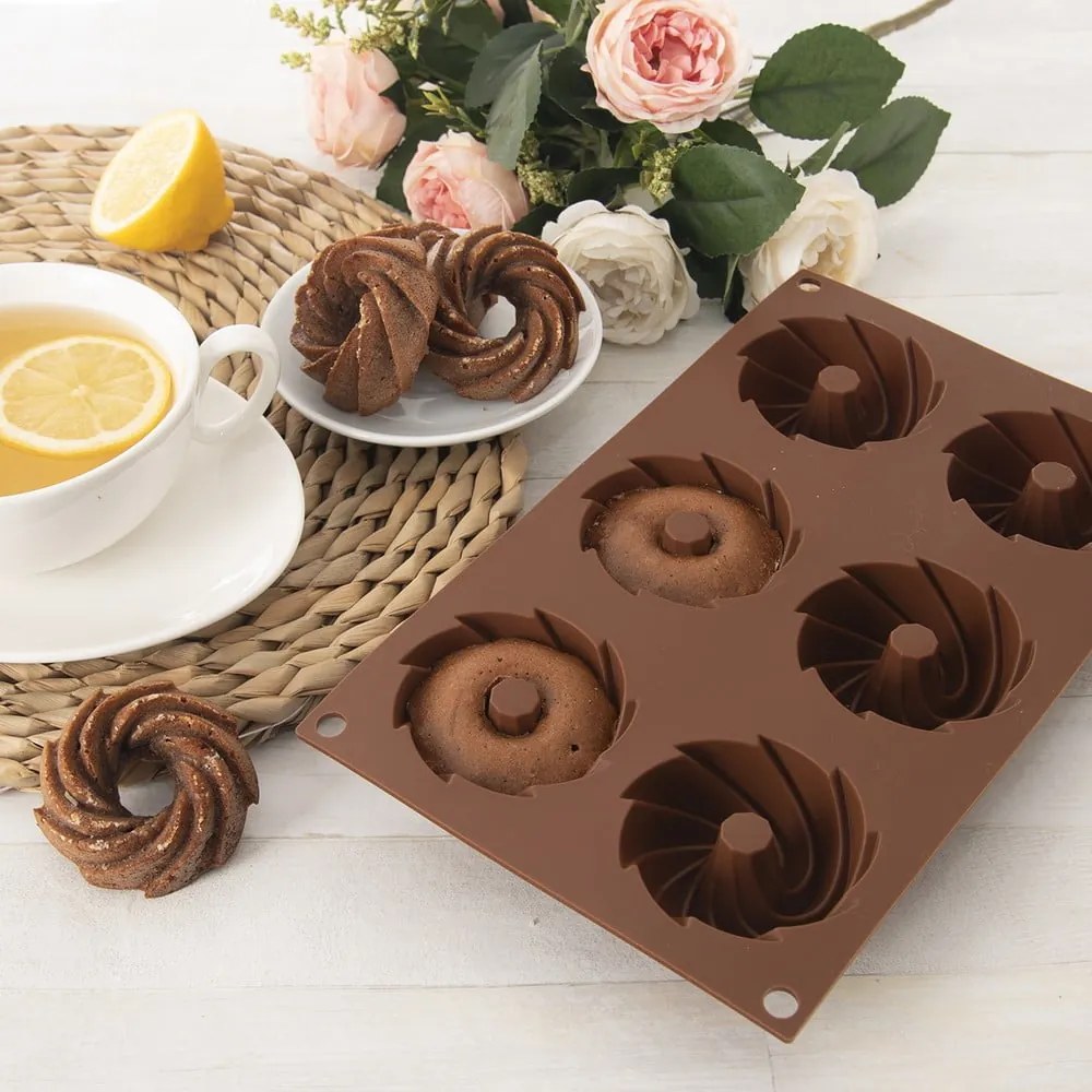 Formă de copt pentru mini-prăjiturele Bundt din silicon 17x28 cm – Orion
