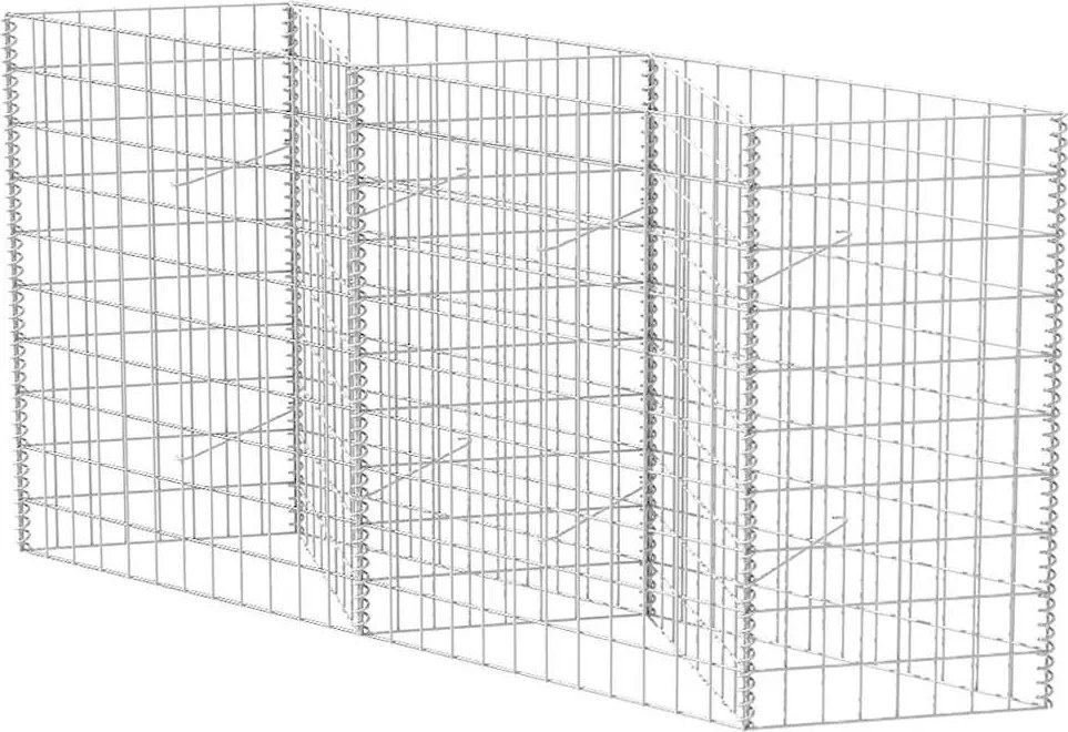 vidaXL Coș gabion, 120 x 30 x 100 cm, oțel galvanizat