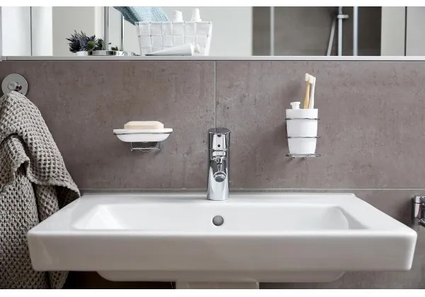 WENKO 20880100 - Pahar VACUUM-LOC MILAZZO 7,5x11,5 cm, lucios, crom/alb