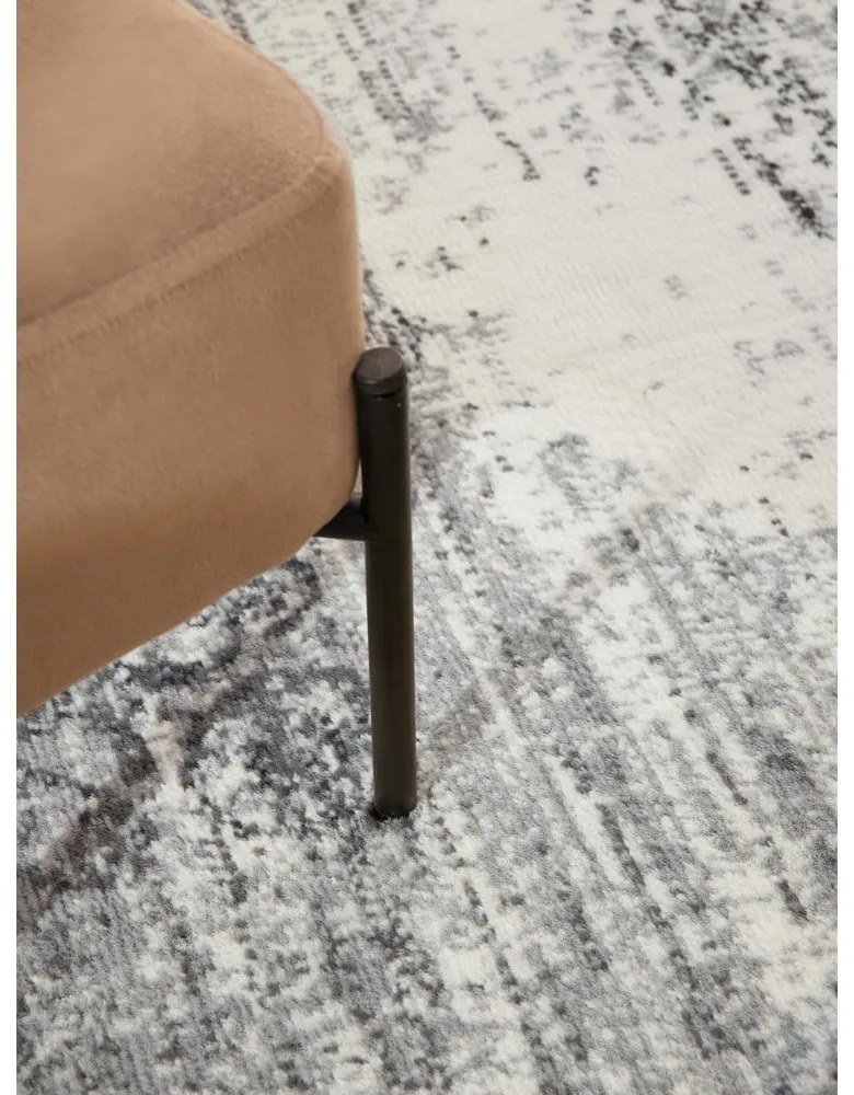 Covor gri-crem rotund ø 120 cm Gloria Lydia – Hanse Home