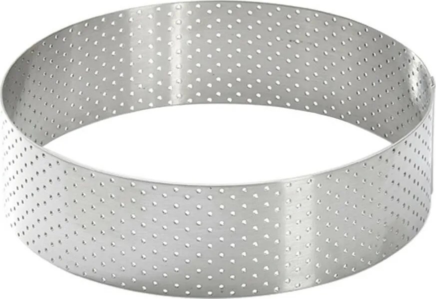 Inel de tort perforat rotund De Buyer 3098.05, 12,5 cm, oțel inoxidabil, 12,5 cm