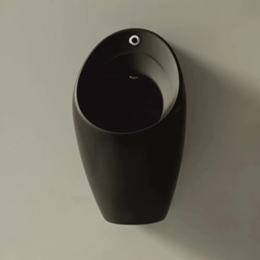 Pisoar cu alimentare ascunsa Inter Ceramic si actionare electronica negru mat