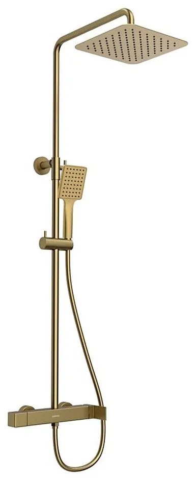 Sapho - Set de duș CUBEMIX cu baterie, auriu mat