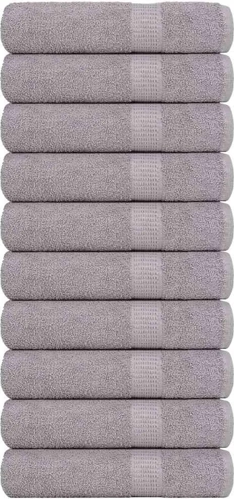 vidaXL Prosoape de duș, FROGN, 10 buc., gri, 70x140 cm, 360 g/m²